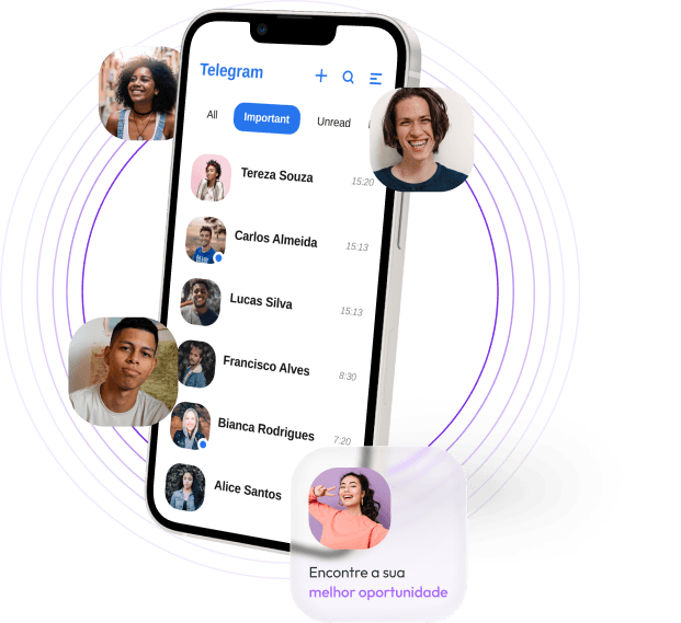Mockup do app da comunidade